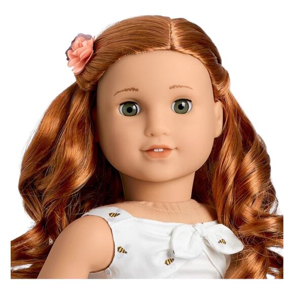 NEW American Girl Of Year BLAIRE DOLL In Meet Outfit Bracelet Hair Flower BOX - Picture 2 of 12